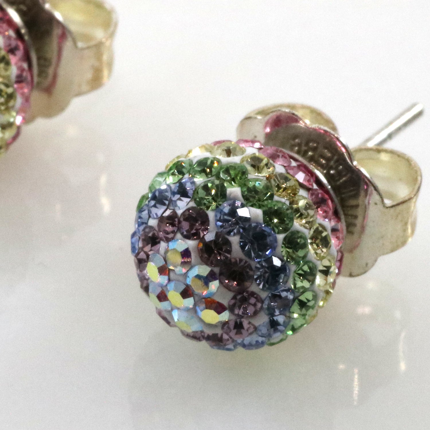 10mm Rainbow Stud Earrings