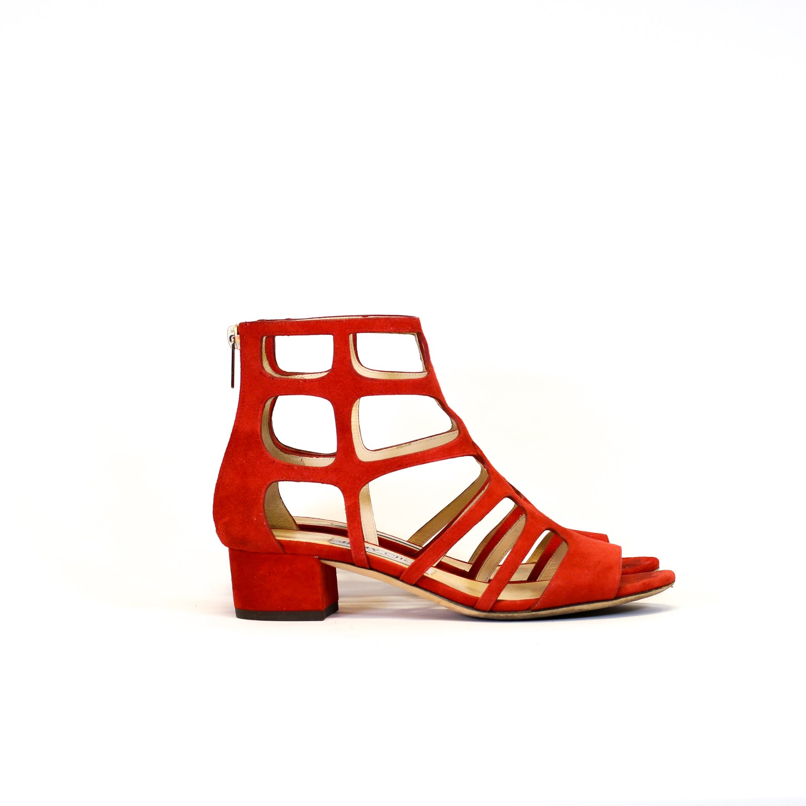 Red Suede Sandals