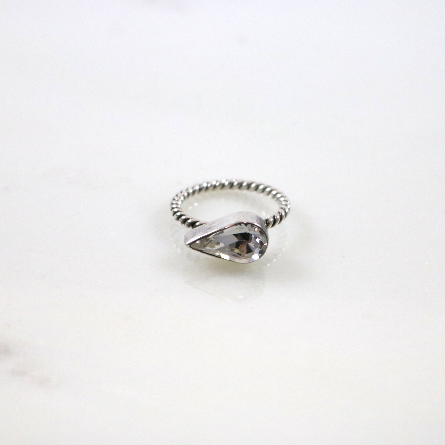 Teardrop Crystal Ring