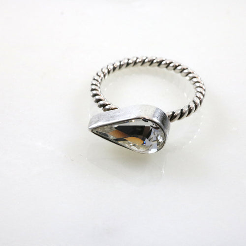 Teardrop Crystal Ring