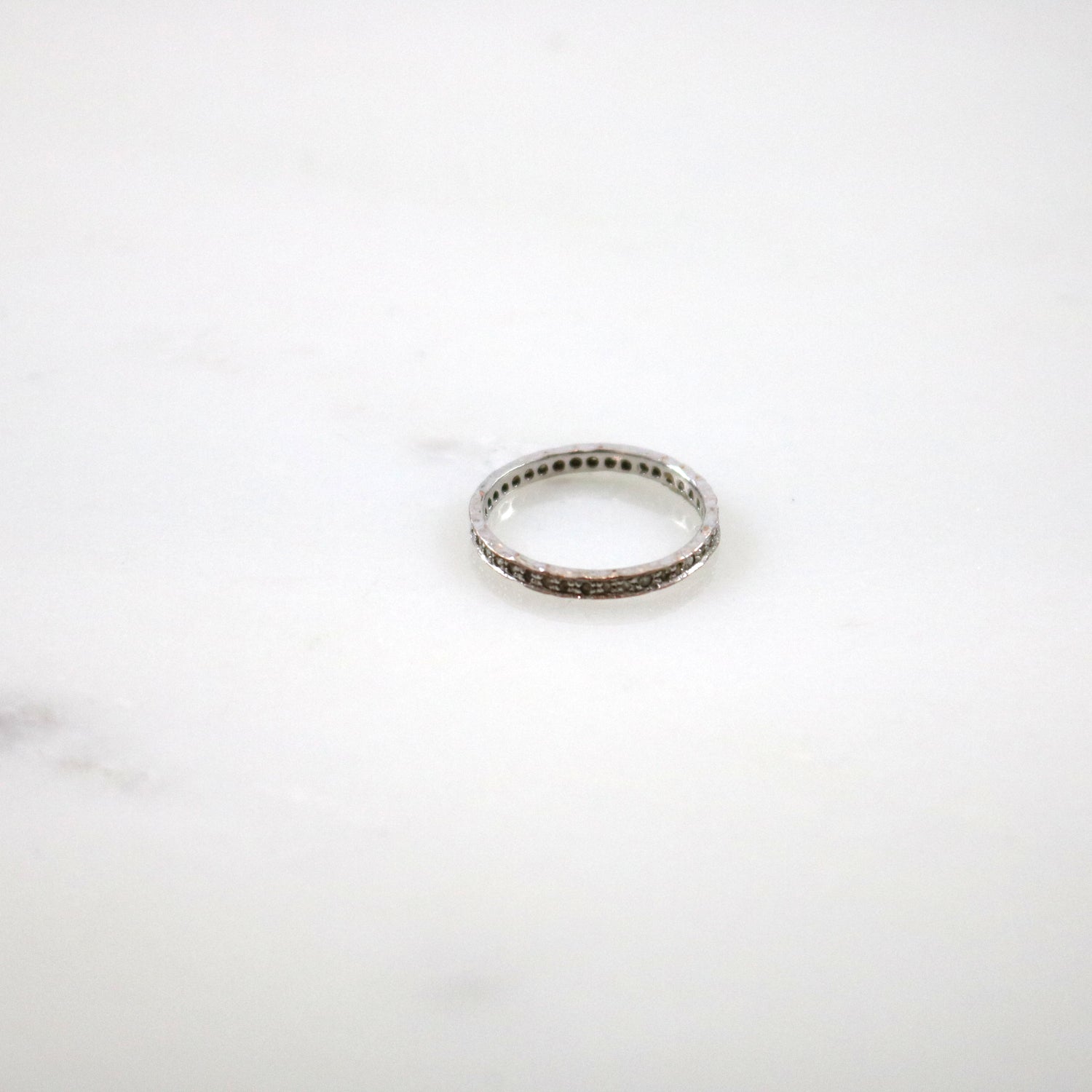 Silver Band Crystal Ring
