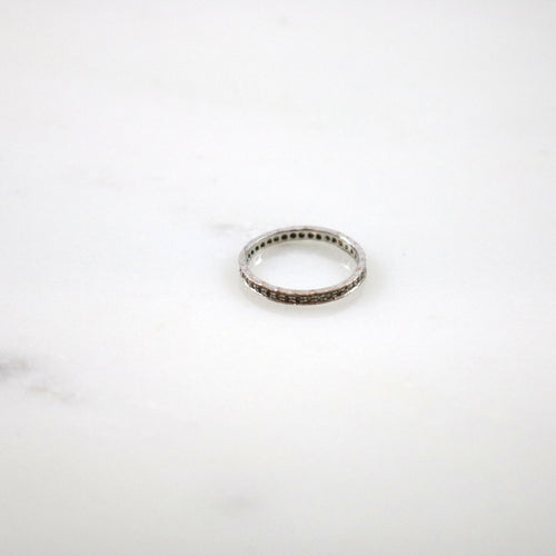 Silver Band Crystal Ring