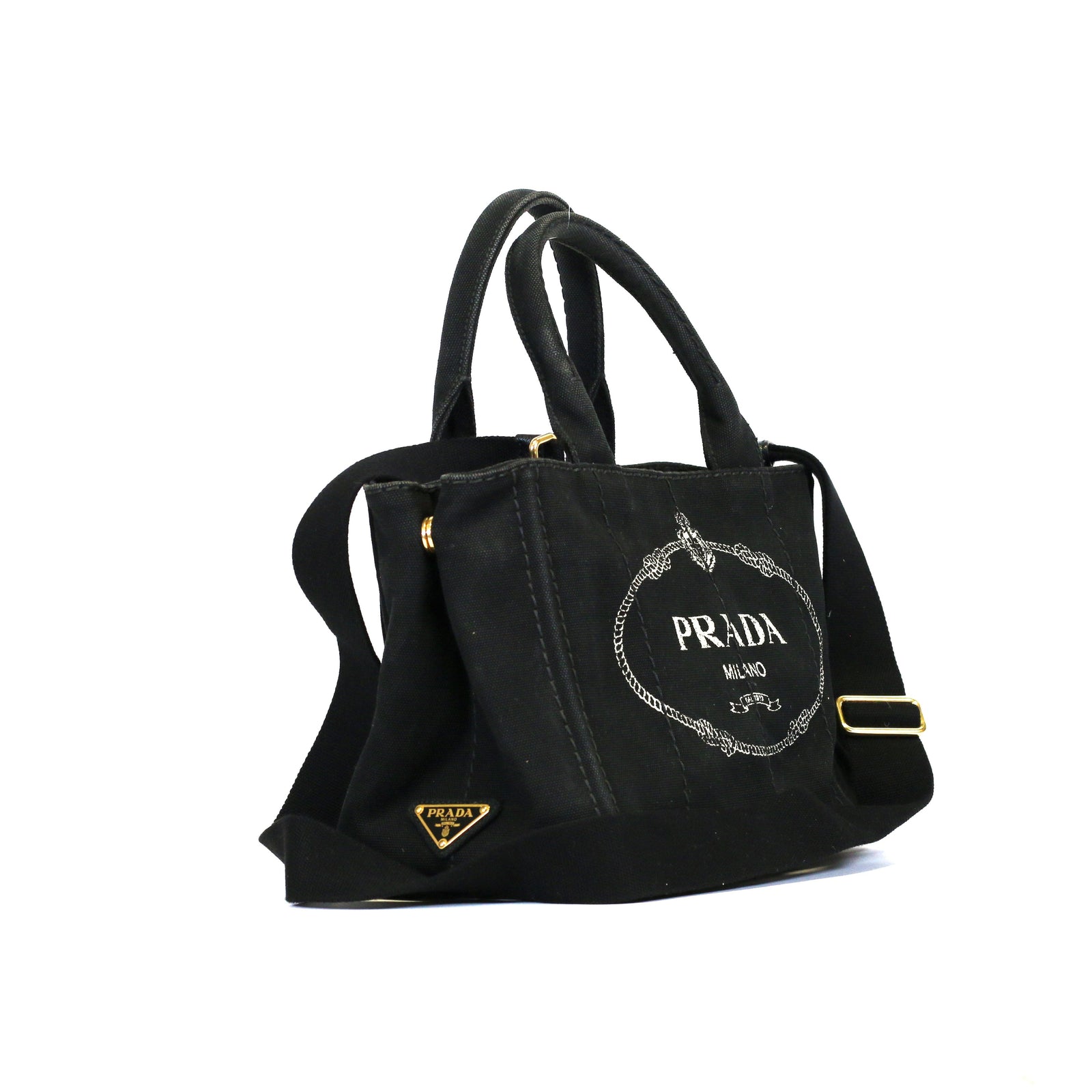 Denim Small Canapa Logo Tote