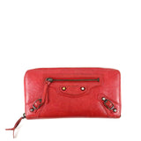 Agneau Classic Continental Zip Around Wallet