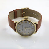 Tan Leather Strap Watch
