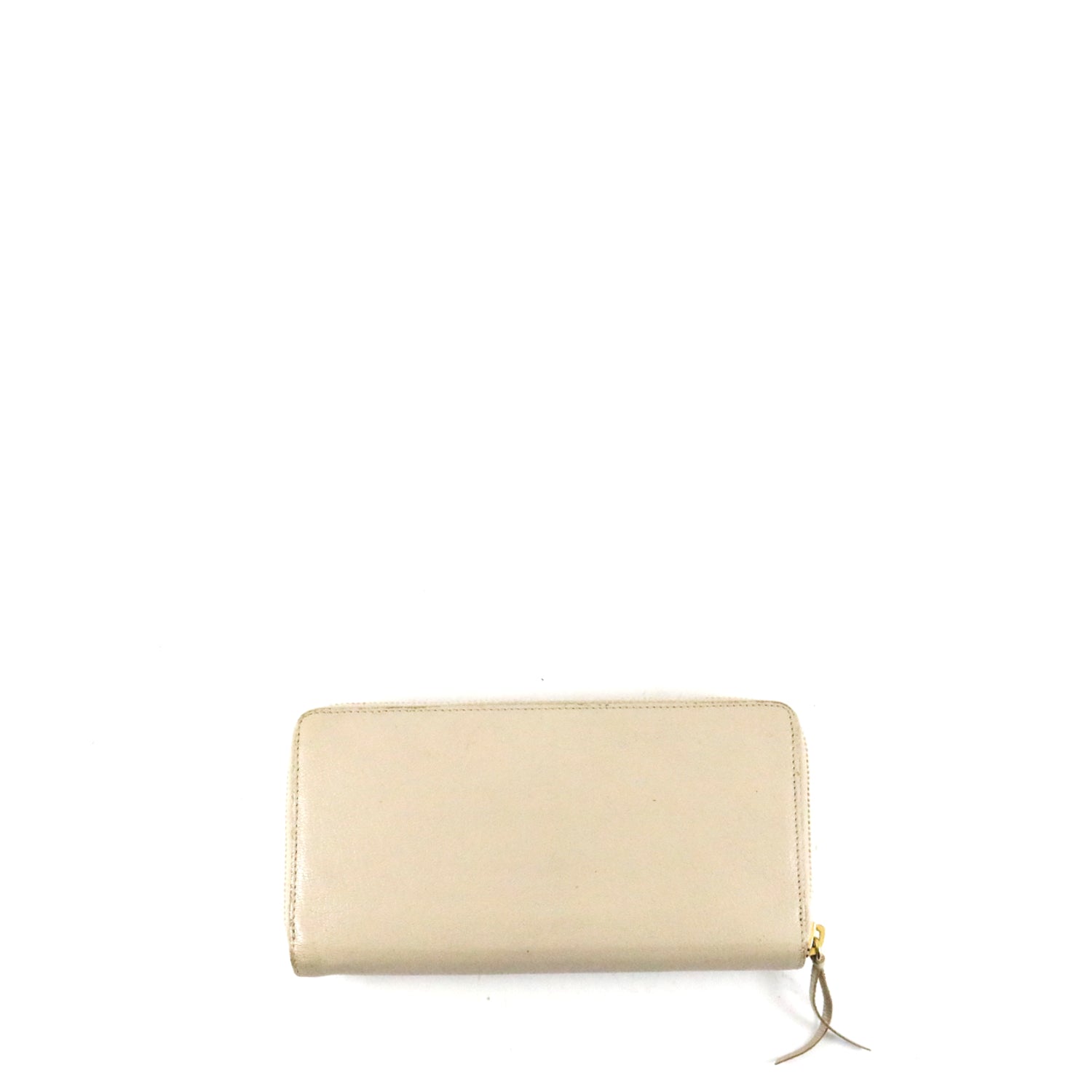 Chevre Metallic Edge Gold Continental Wallet