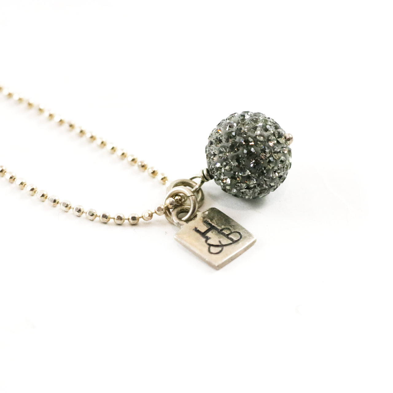 12mm Grey Sparkle Set Earrings & Necklace