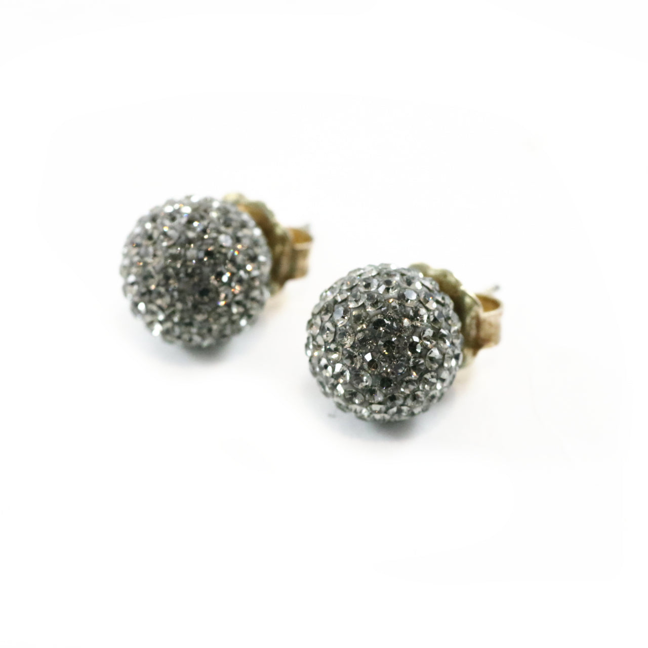 12mm Grey Sparkle Set Earrings & Necklace