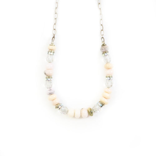 Soft Nude Statement Necklace