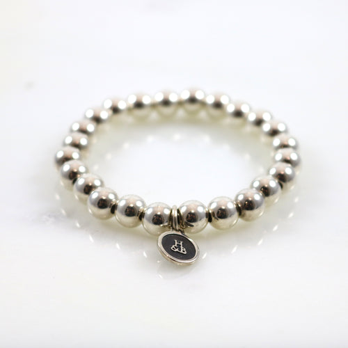 Silver Bead Stretch Bracelet