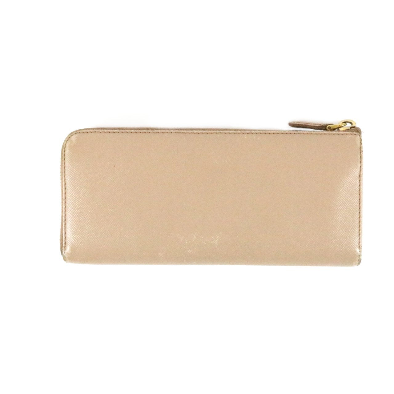 Nude Saffiano Long Zipper Wallet