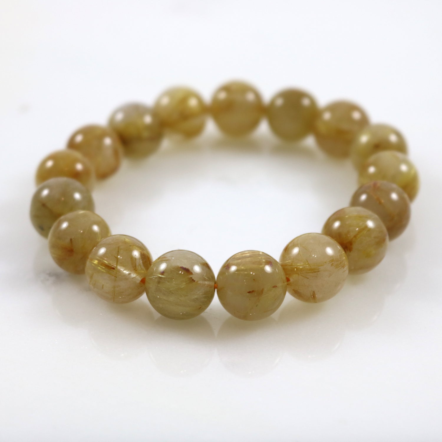 Golden Yellow Crystal Bead Stretch Bracelet