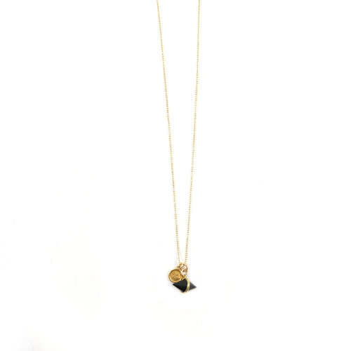 Black Rhombus Crystal Necklace