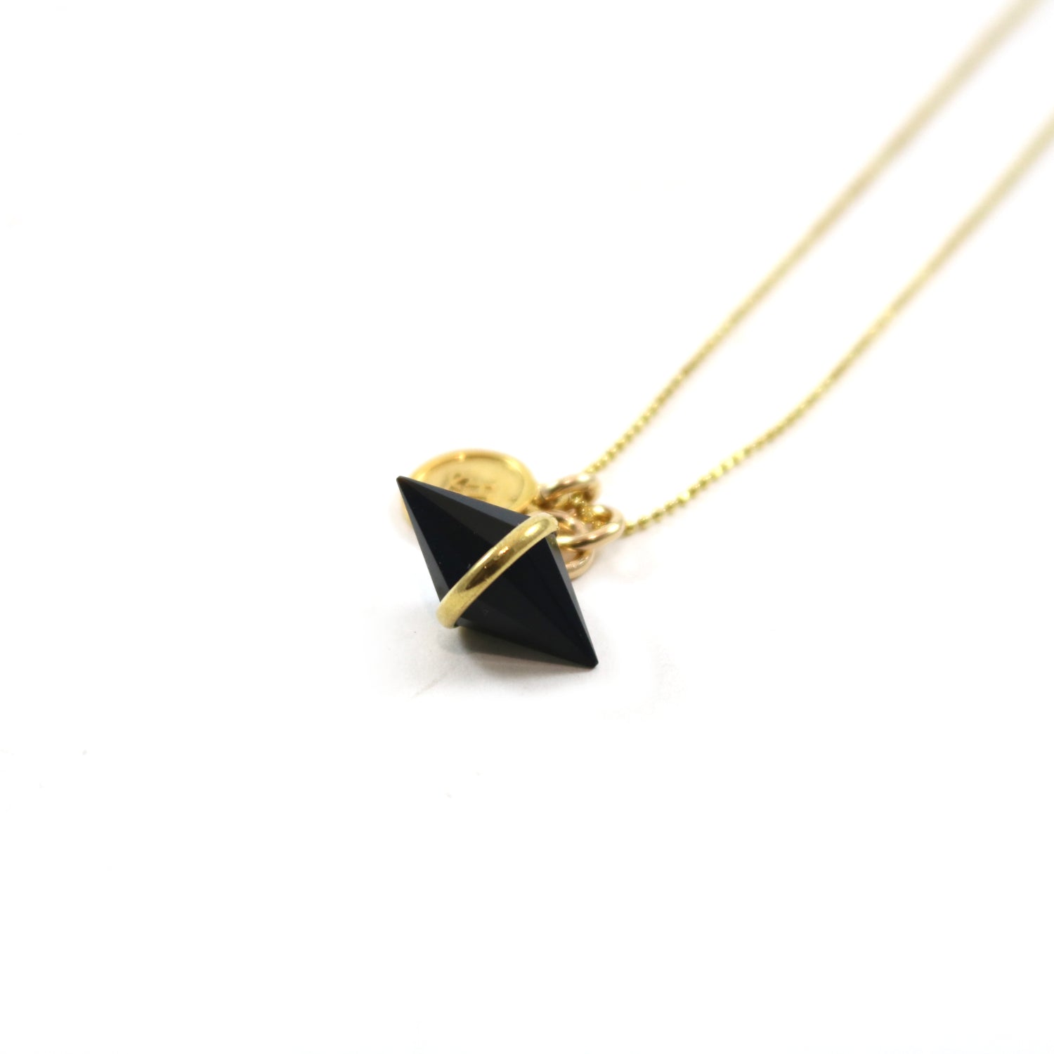 Black Rhombus Crystal Necklace