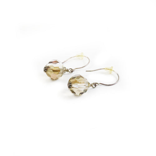 Bronze Crystal Drop Earrings