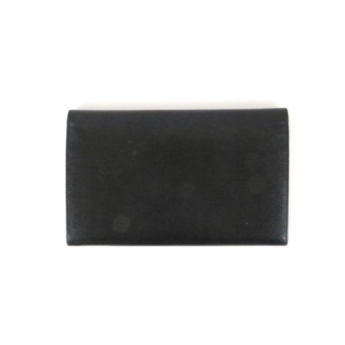 Black Saffiano Flap Wallet