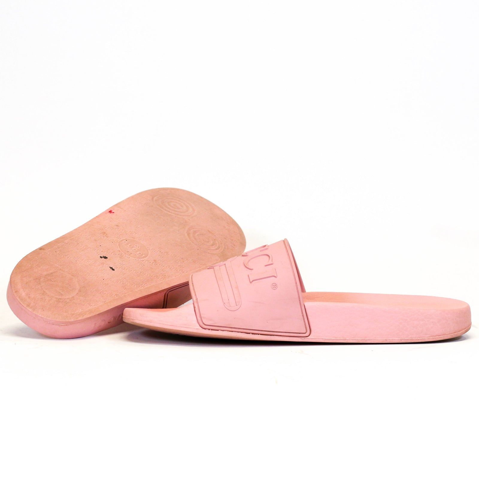 Rubber St. Gucci Print Slide Sandals