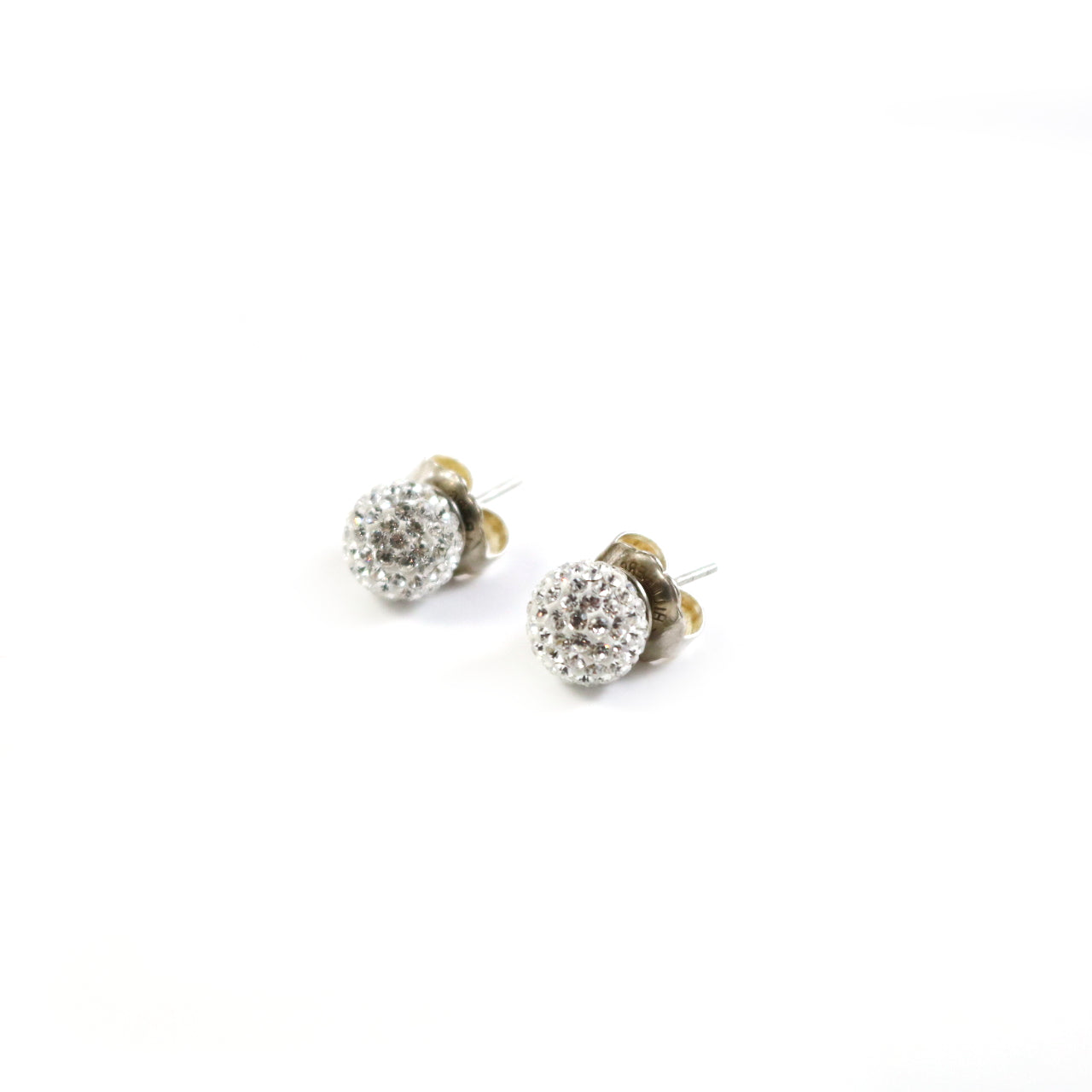 10mm White Stud Earrings