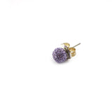 8mm Amethyst Stud Earrings