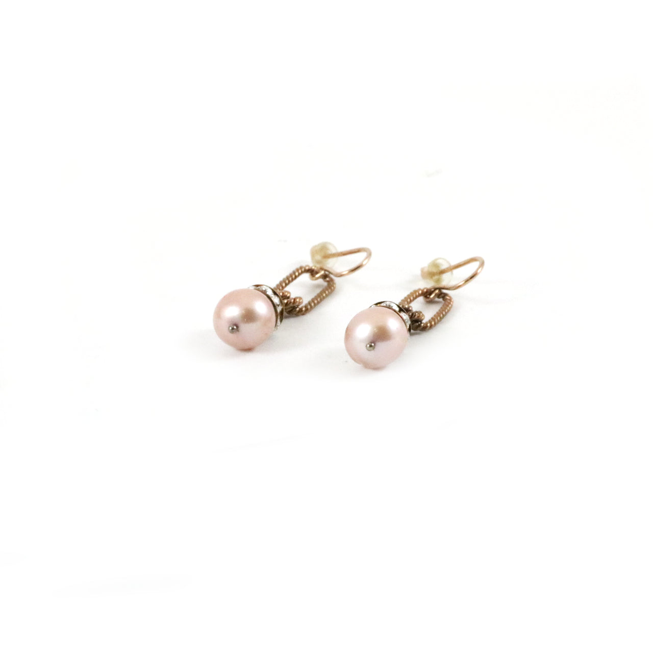 Pink Pearl Drop Earrings