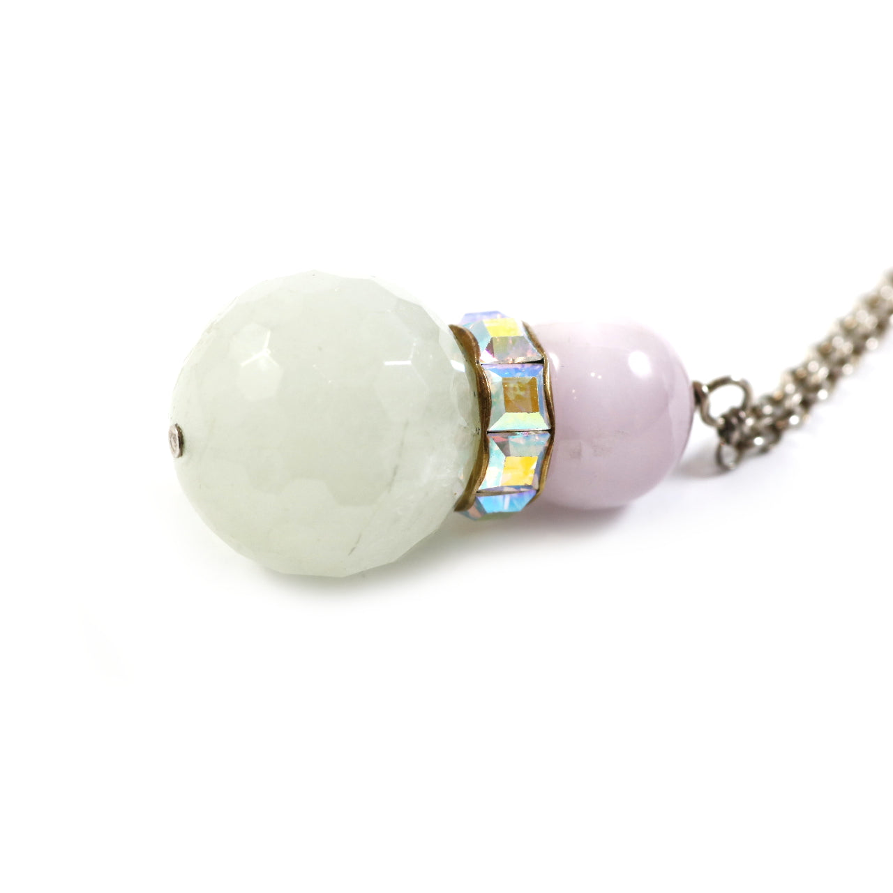 White and Pink Stone Necklace