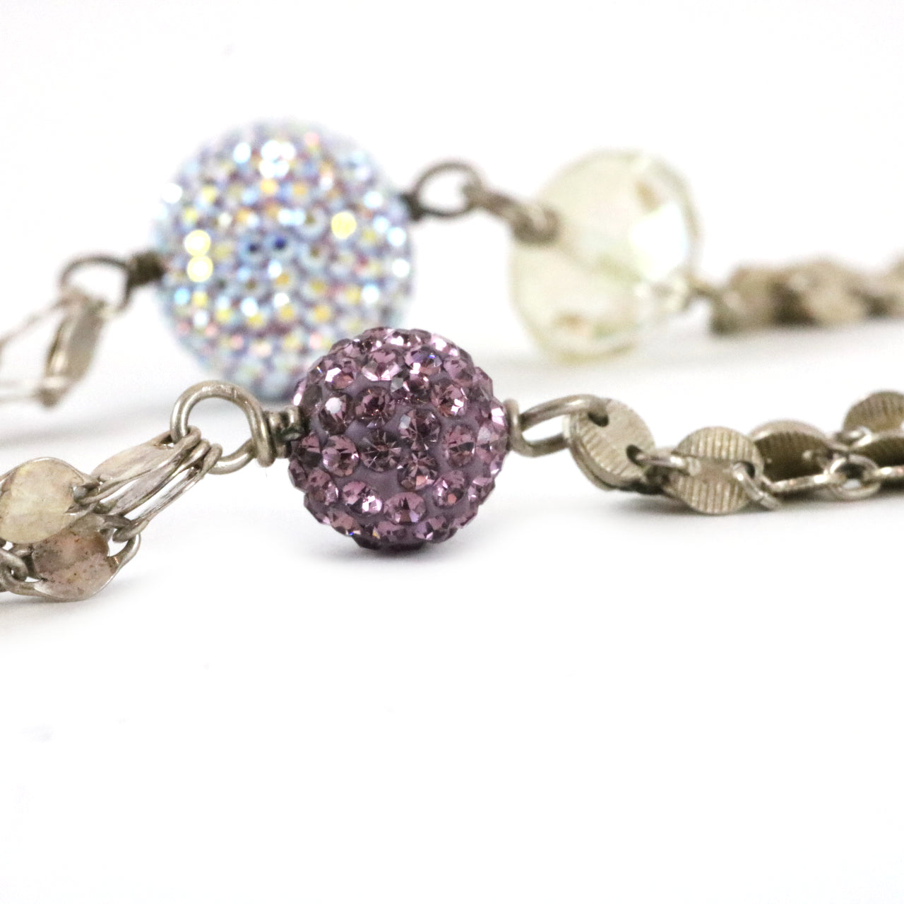 Purple Sparkle Lariat Necklace