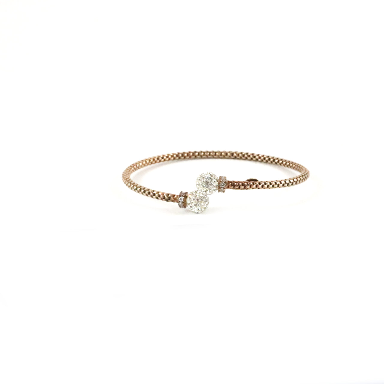Rose Gold Sparkle Ball Bracelet