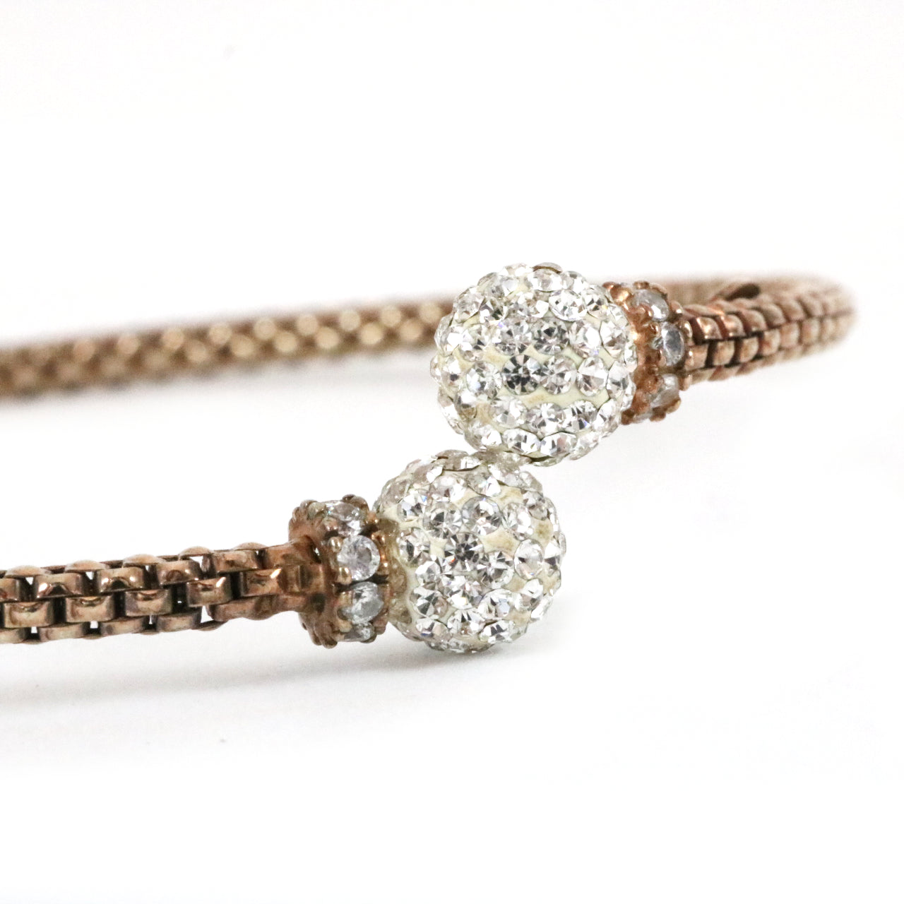 Rose Gold Sparkle Ball Bracelet