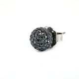 Grey Sparkle Ball Earrings