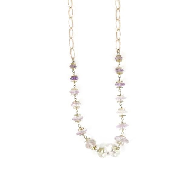 Faceted Amethyst Crystal Necklace