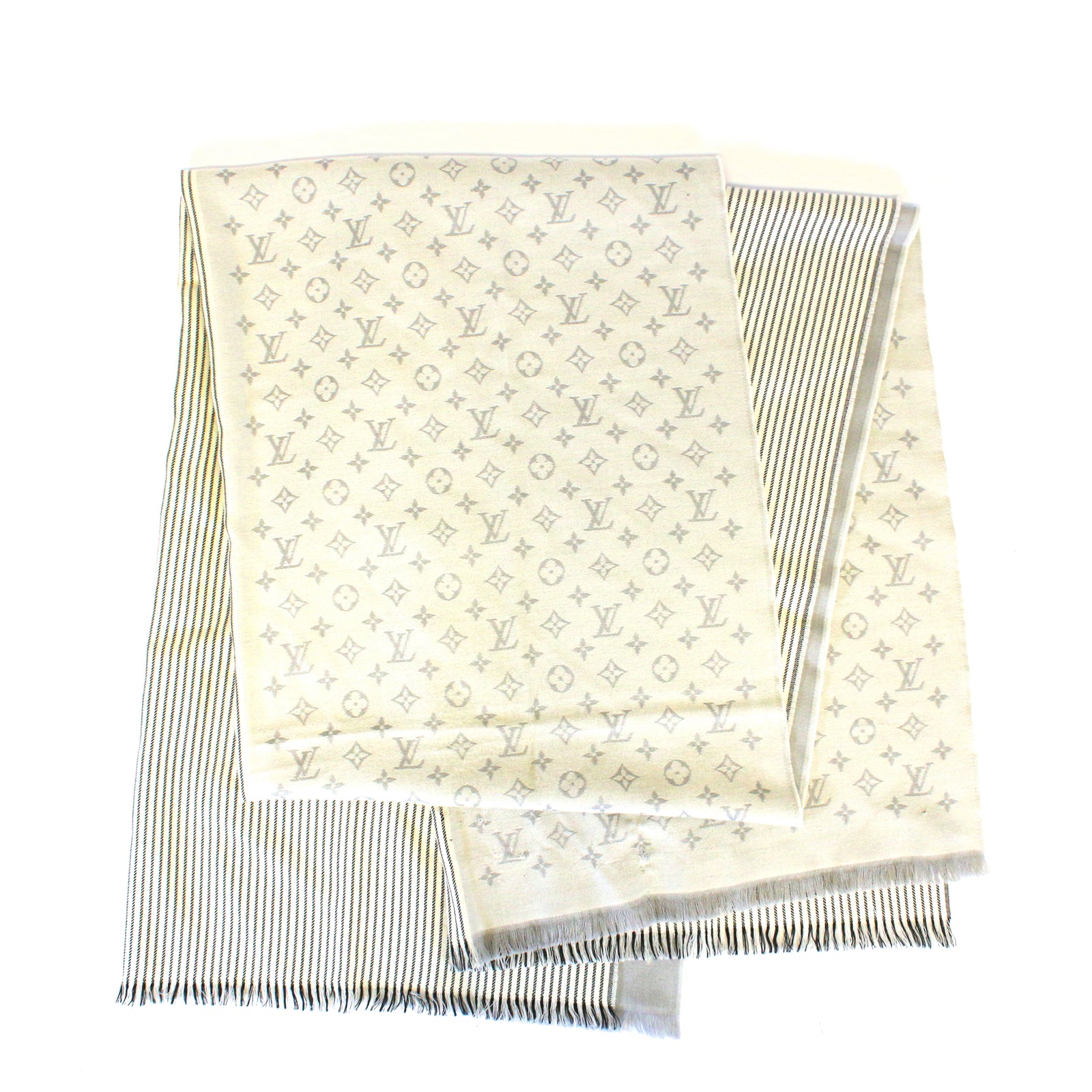 Unisex Grey Wool/Silk Scarf