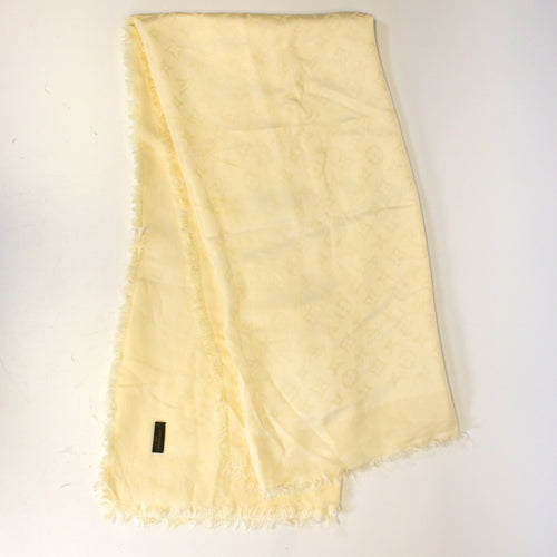 Silk Wool Monogram Shawl