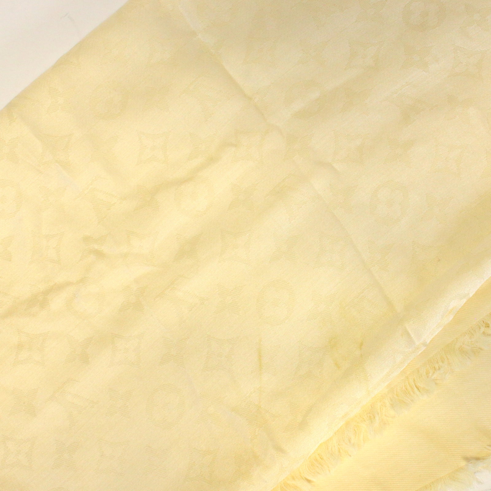 Silk Wool Monogram Shawl