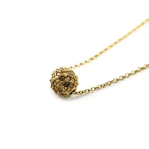 Pave Ball Pendant Necklace