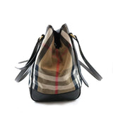 Canvas Check Shoulder Bag
