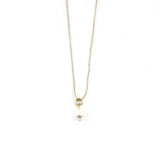 Gold Pearl Pendant Necklace