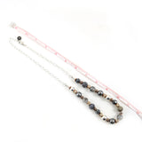 Black and Gold Needle Quarts Necklace