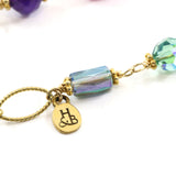 Coloured Stone Lariat Necklace