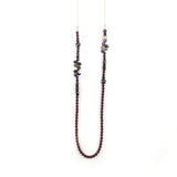 Purple Bead Lariat Necklace