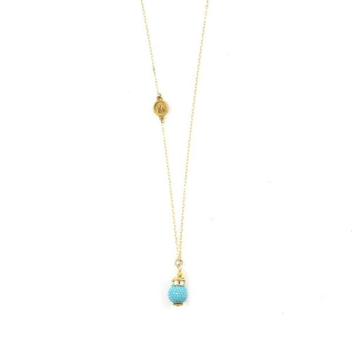 Powder Blue Lariat Necklace