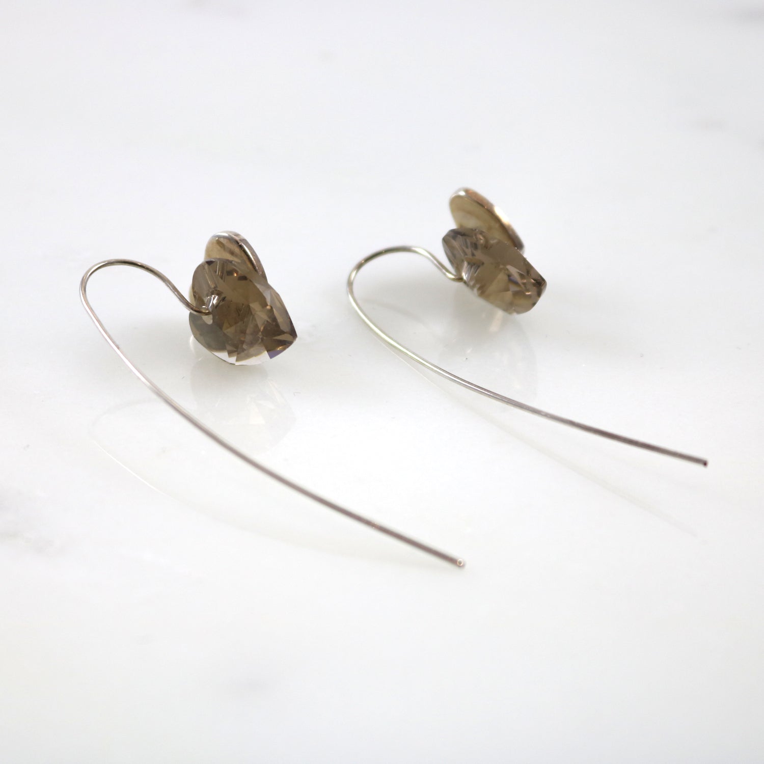 Heart & Crystal Earrings