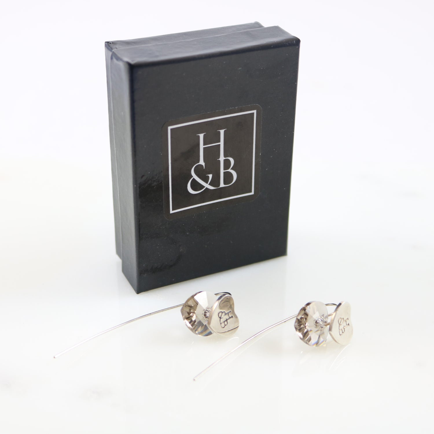 Heart & Crystal Earrings