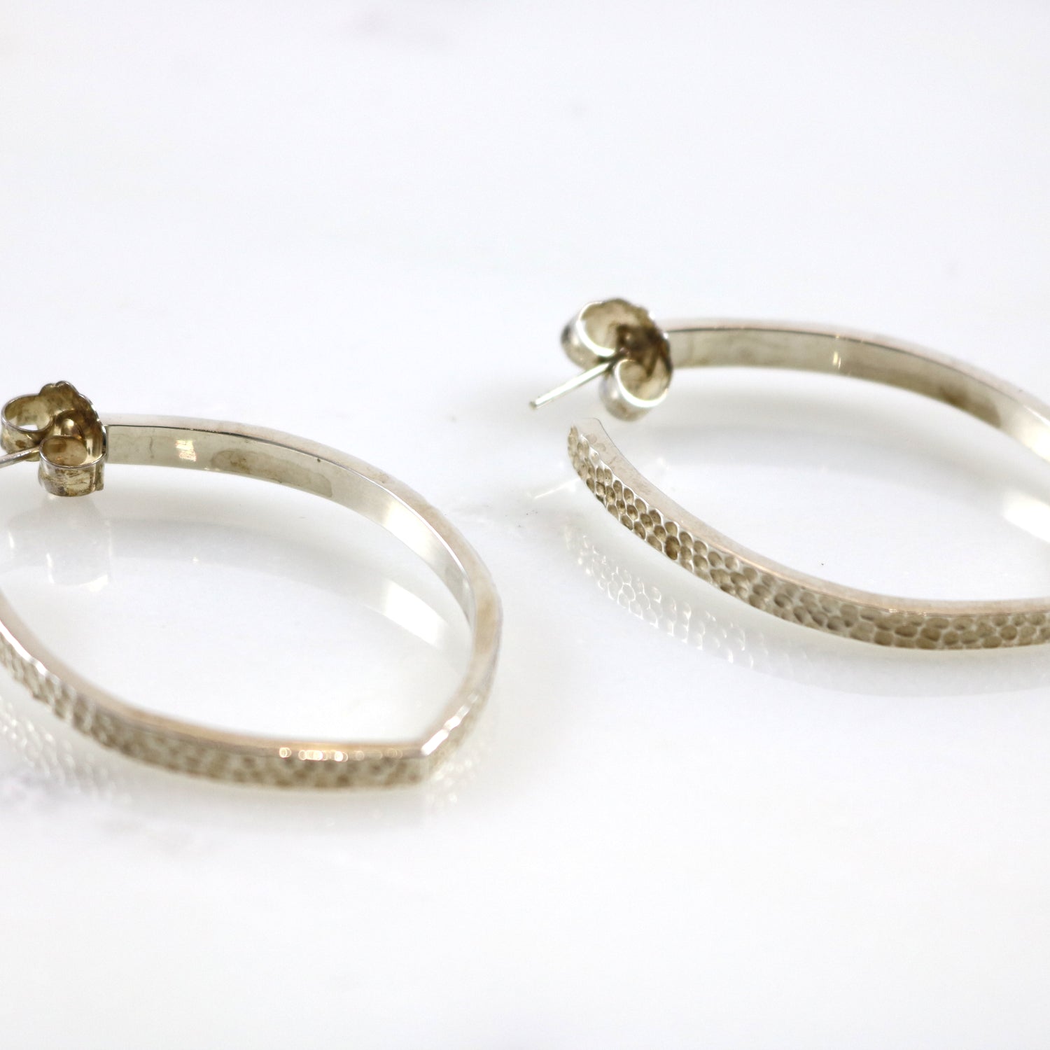 Hammered Hoop Earrings