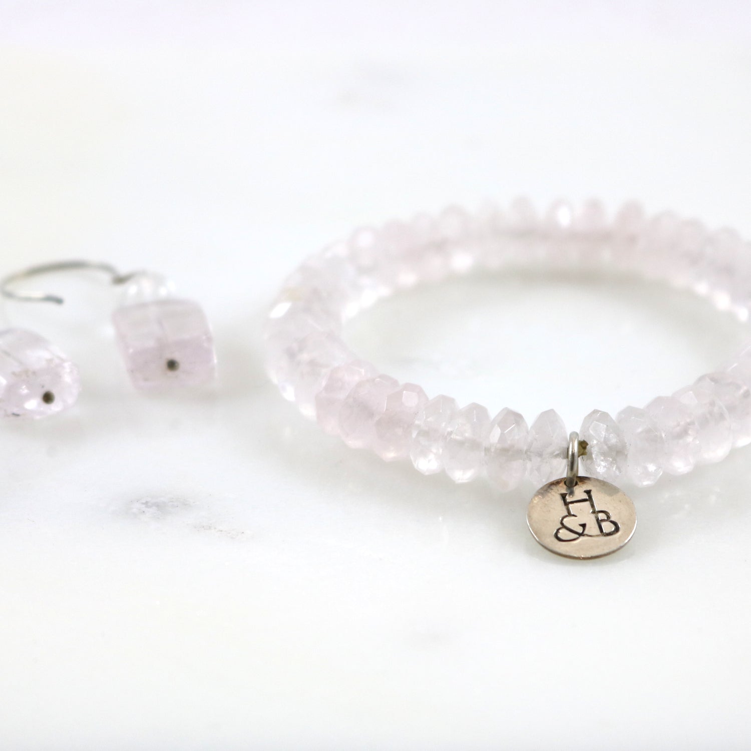 Quartz Bracelet & Earrings Set