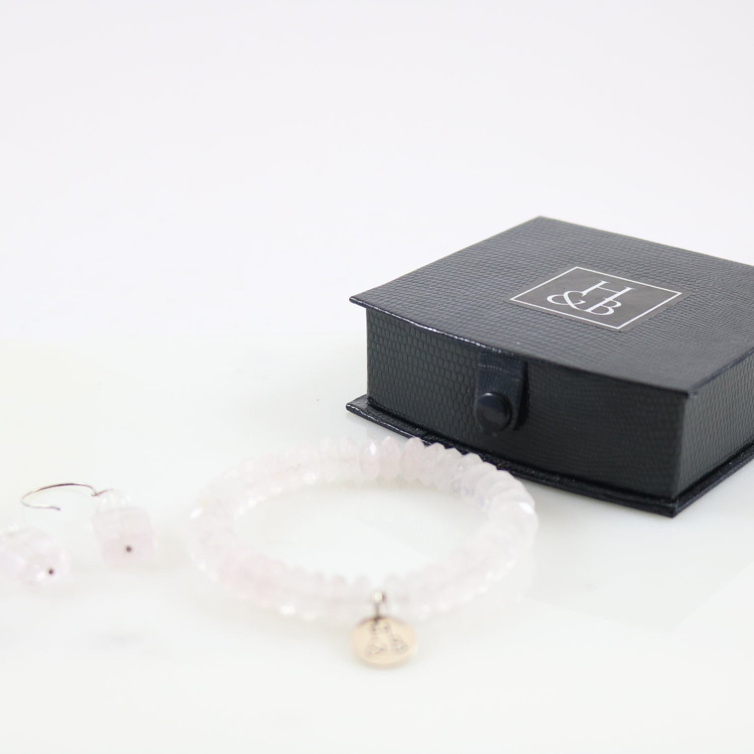 Quartz Bracelet & Earrings Set