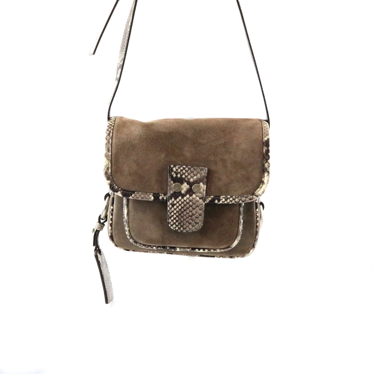 Embossed Suede Crossbody