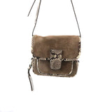 Embossed Suede Crossbody