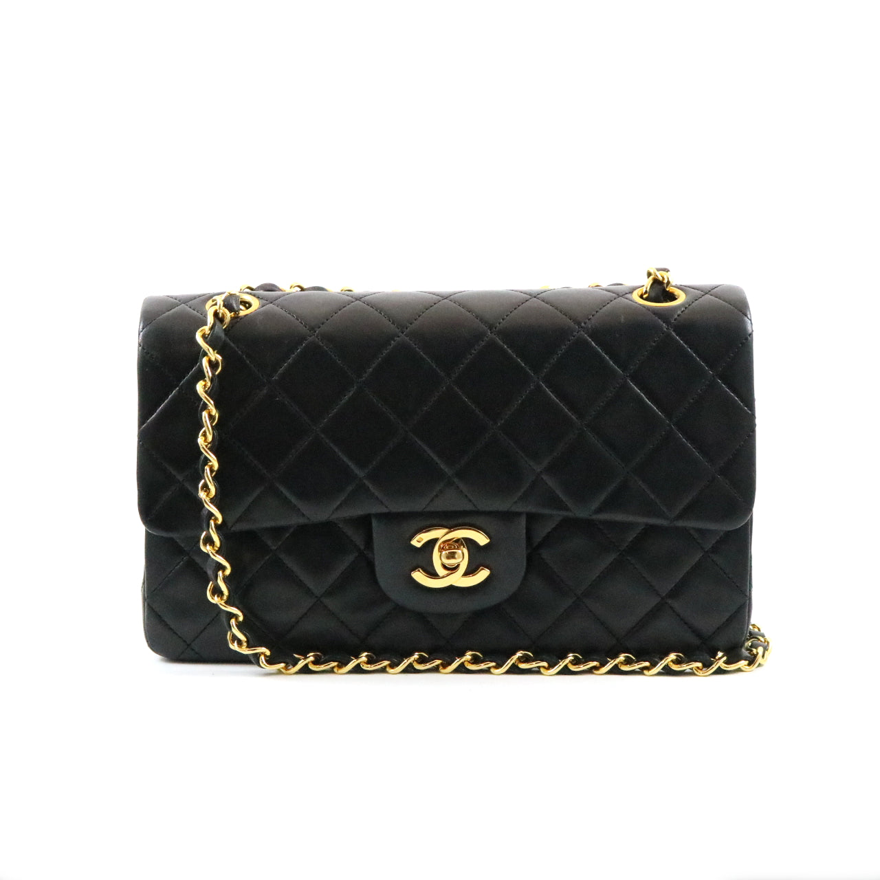 Lambskin Quilted Small Double Flap