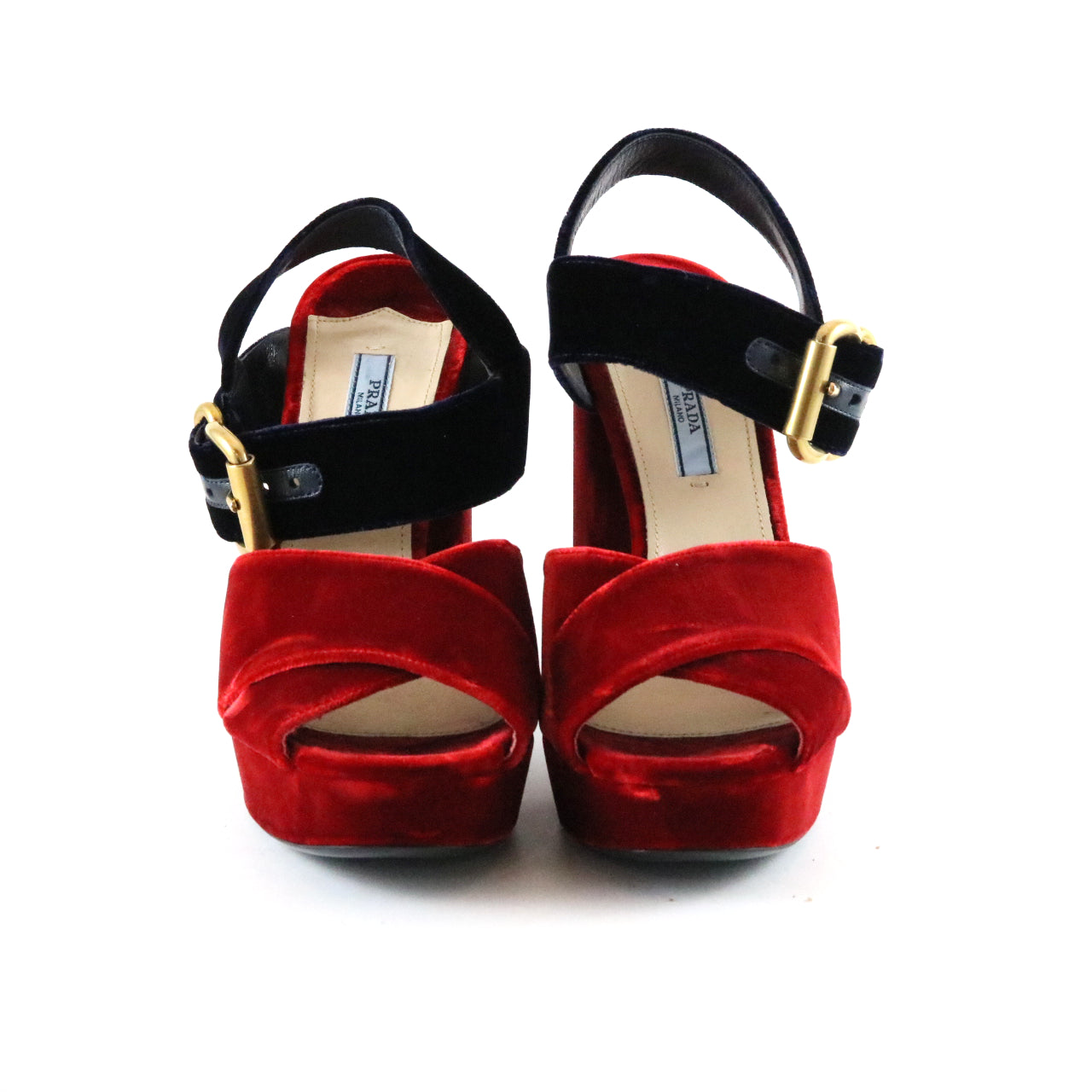 Velvet Platform Sandals