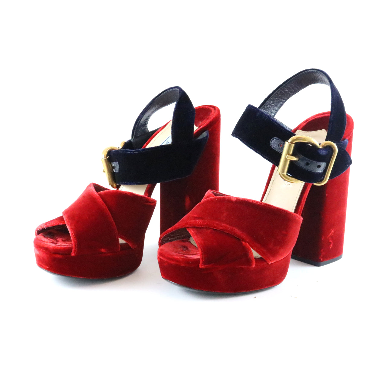 Velvet Platform Sandals